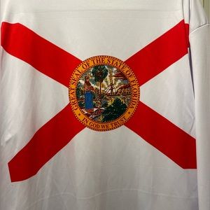 Reelly USA Florida Flag T-Shirt, Unisex XXL Long Sleeve Fishing Shirt, 50+ SPF